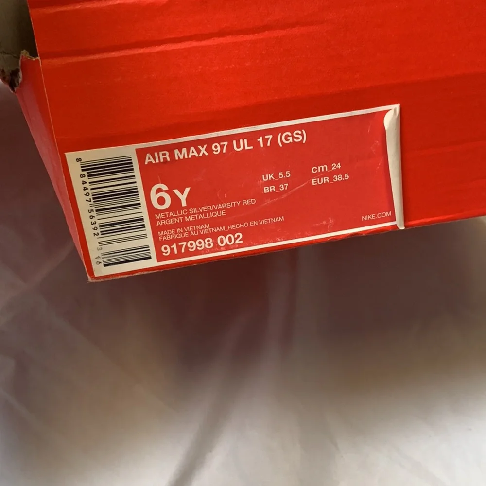 Nike Air Max 97 Ultra 17 Metallic Silver GS - Picture 8 of 8